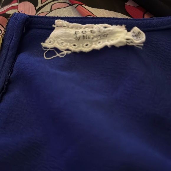 Blue Pepper Sleevless Medi Dress with copper embellishments around sleeved 2X - Picture 3 of 17